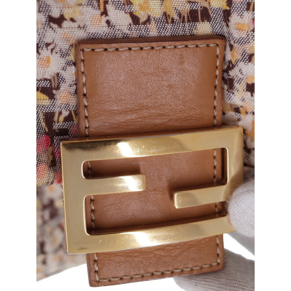 FENDI Flower Zucchino Mamma Bucket Semi Shoulder Bag - Picture 7 of 9